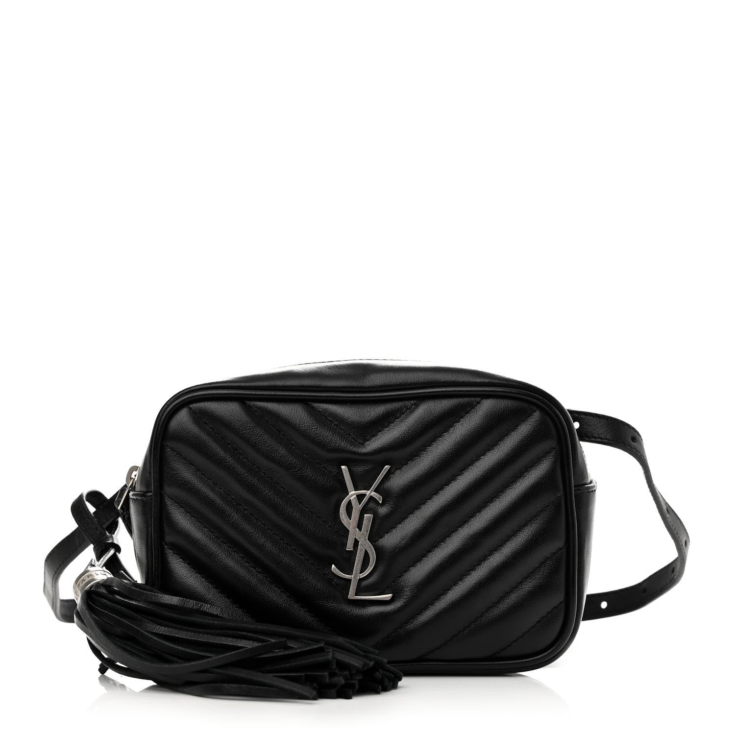 Saint Laurent Calfskin Matelasse Monogram Lou Belt Bag Black 1 of 8
