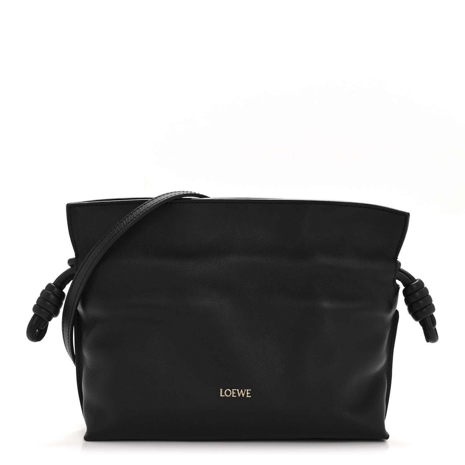 Loewe Calfskin Mini Flamenco Knot Clutch Black 1 of 10