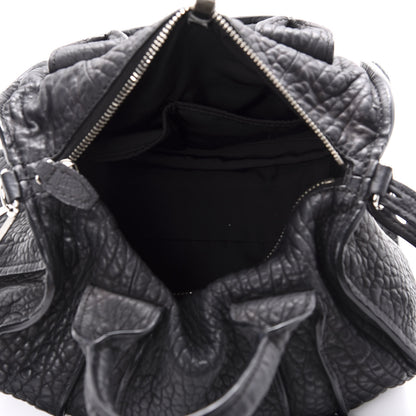 Alexander Wang Pebbled Lambskin Inside Out Rocco Black Clear Resin Hardware 6 of 10