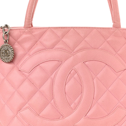Chanel Caviar Quilted Medallion Tote Light Pink 8 of 15