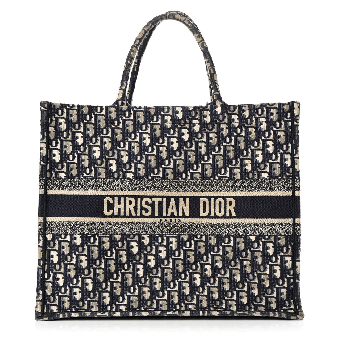 Oblique Book Tote Blue Multicolor