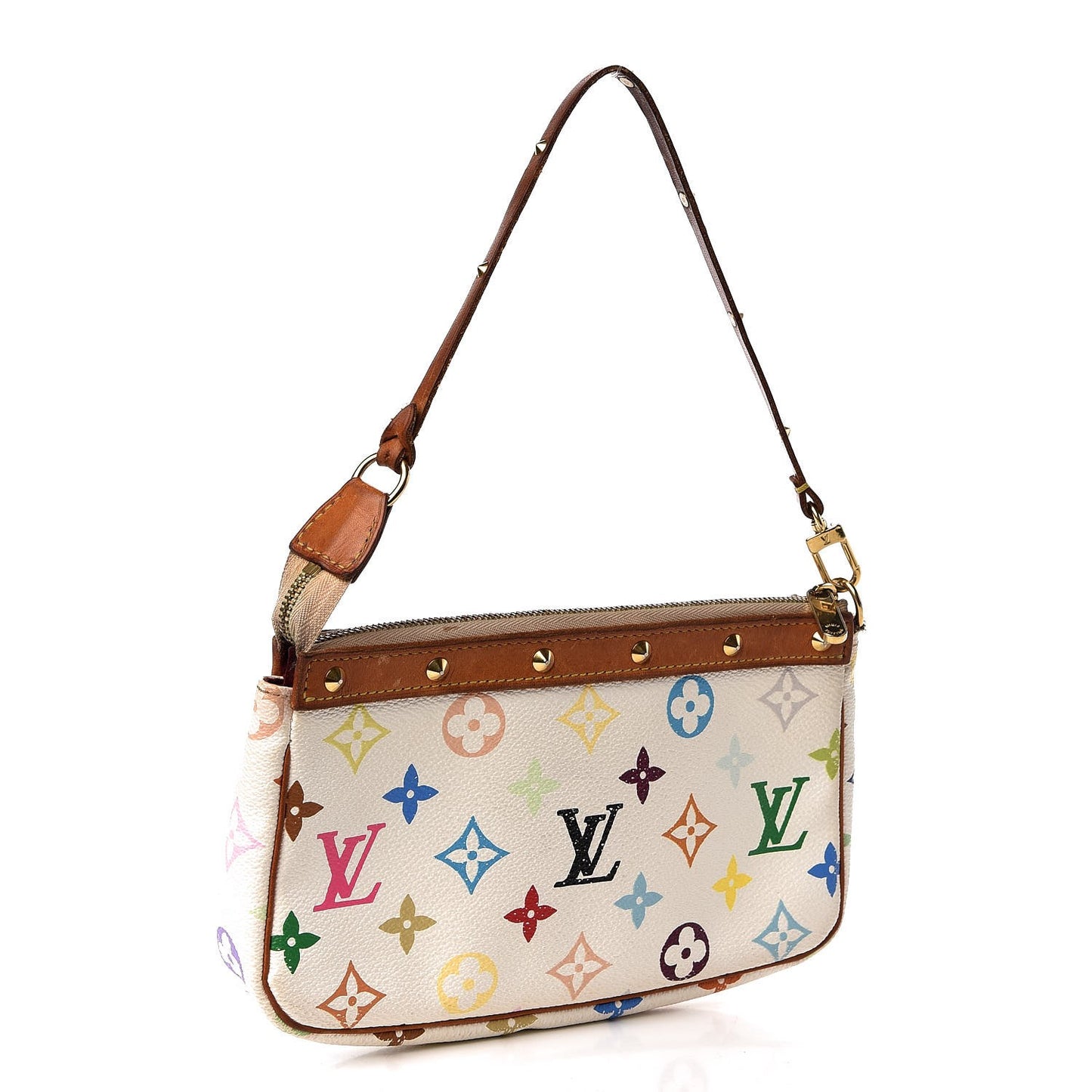 Monogram Multicolor Pochette Accessories White