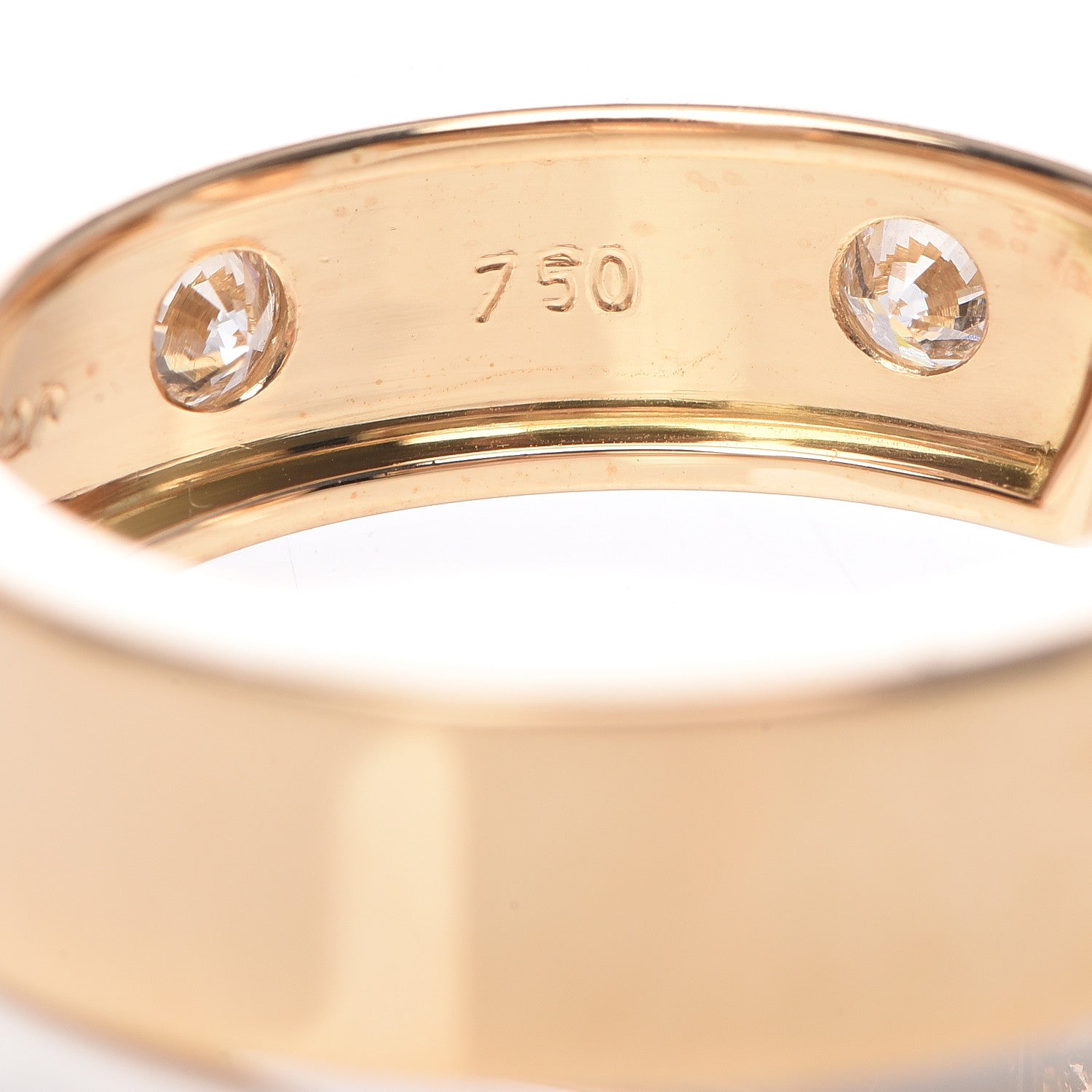 Cartier 18K Yellow Gold 6 Diamond 5.5mm LOVE Hoop Earrings 5 of 6