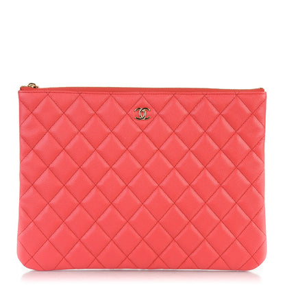 Chanel Caviar Quilted Medium Cosmetic Case Dark Pink 1 of 7