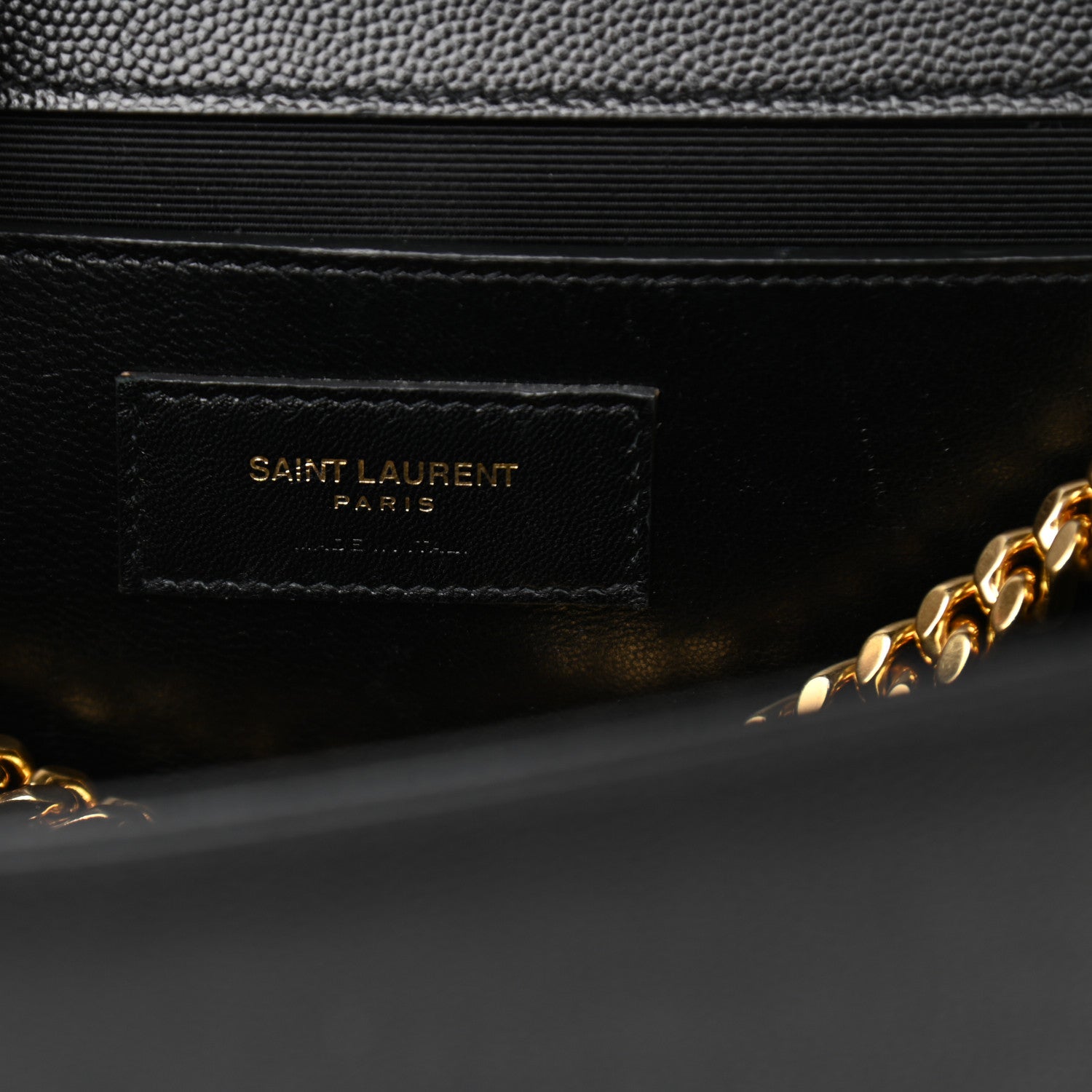 Saint Laurent Grain De Poudre Large Classic Monogram Kate Satchel Black 6 of 7