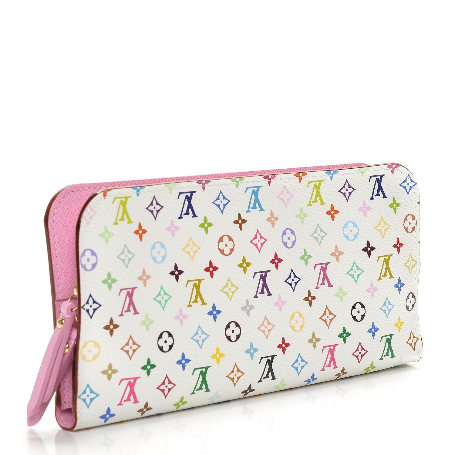 Louis Vuitton Monogram Multicolor Insolite Wallet White Litchi 3 of 6