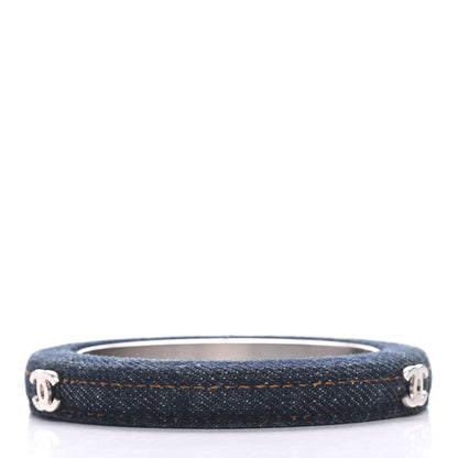Chanel Denim CC Narrow Bangle M Blue 3 of 5