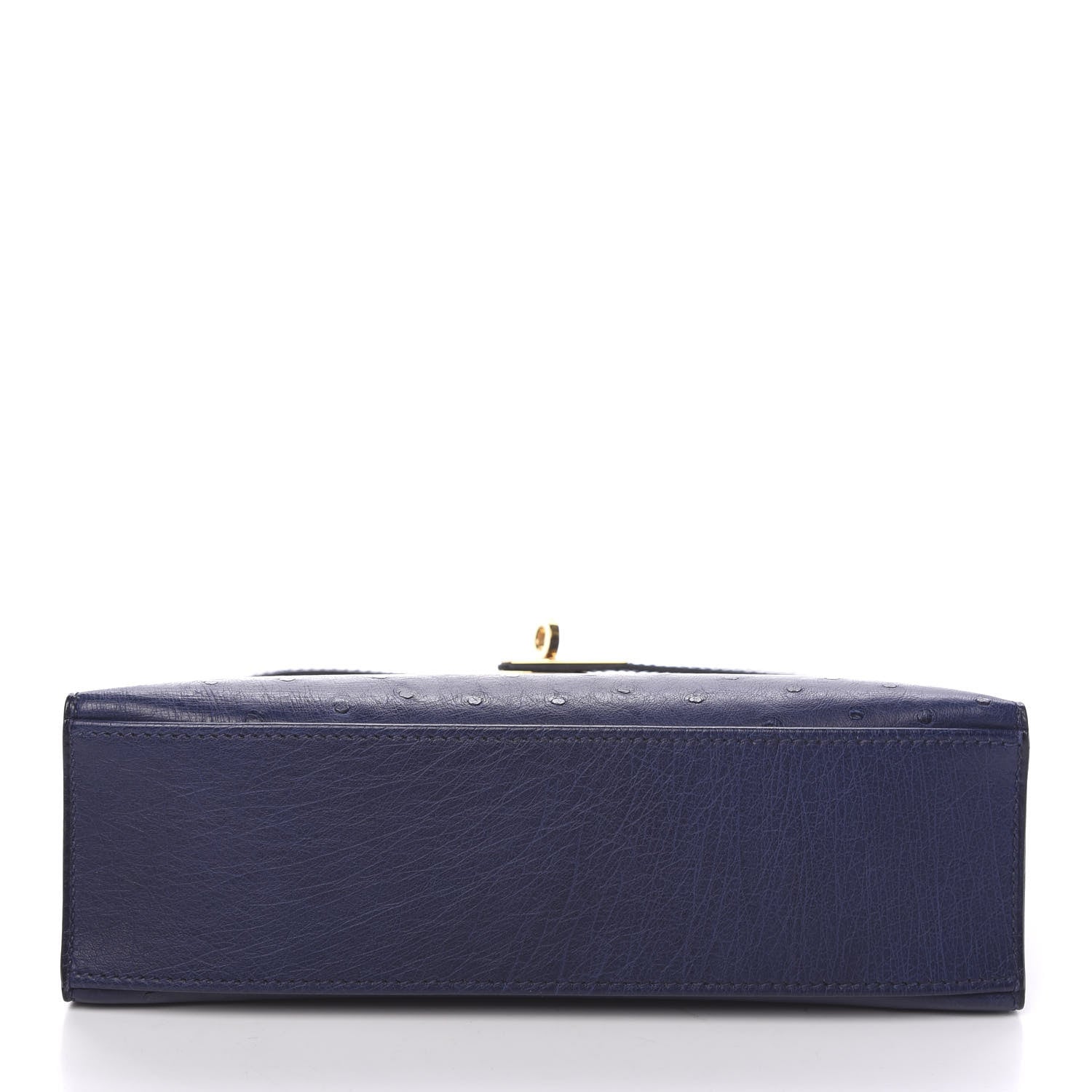 Hermes Ostrich Kelly Pochette Clutch Bleu Iris 5 of 30