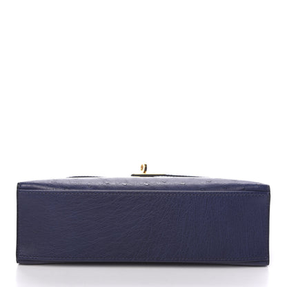 Hermes Ostrich Kelly Pochette Clutch Bleu Iris 5 of 30