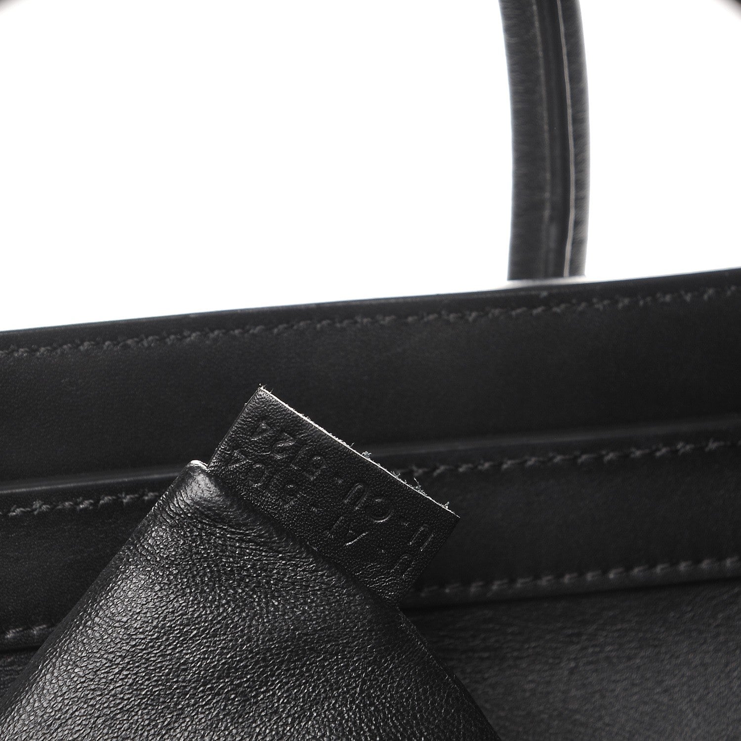 Celine Shrunken Lambskin Micro Bi-Color Luggage Black White 8 of 11