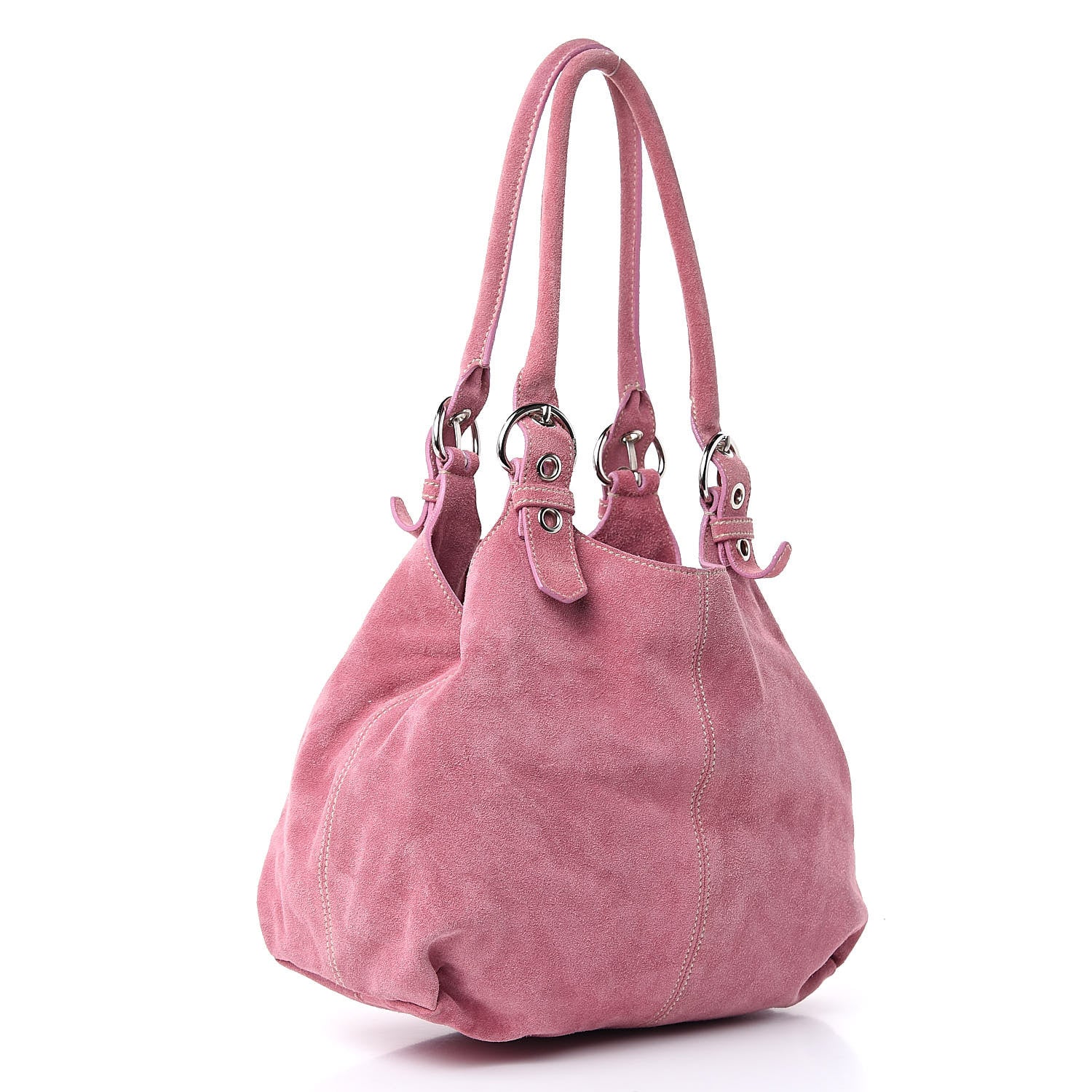 Prada Scamosciato Suede Hobo Pink 3 of 11