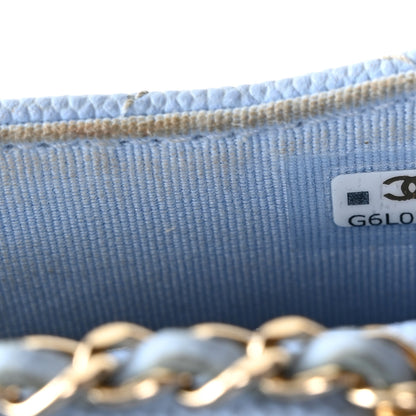 Chanel Caviar Quilted Mini Chain Belt Bag Light Blue 8 of 12