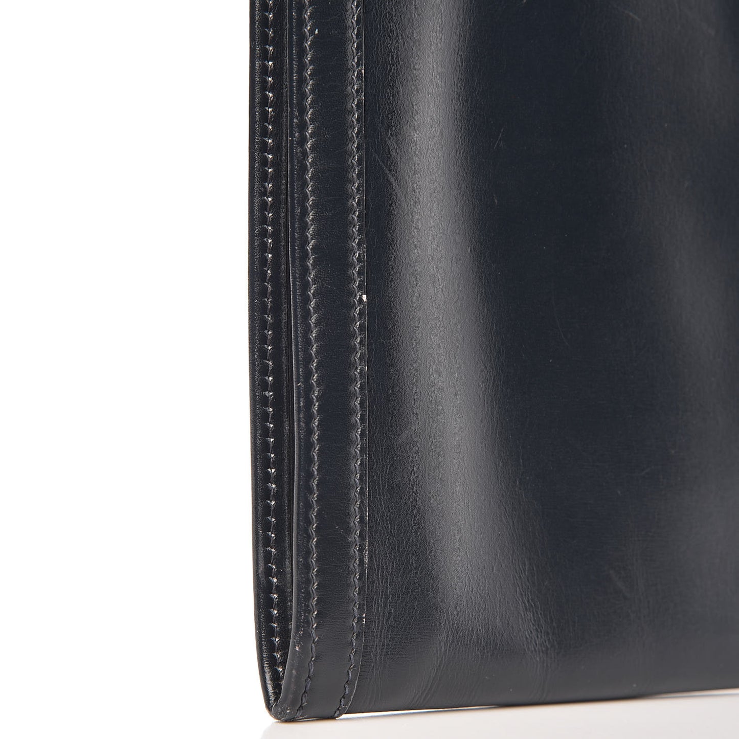 Box Calf Jige PM Clutch Bleu Marine