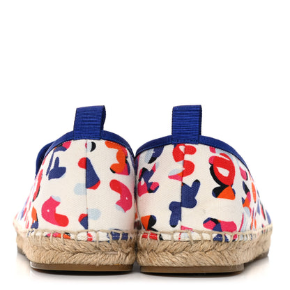 Fendi Canvas Fendi Roma Printed Espadrille 38 Blue Multicolor 5 of 10
