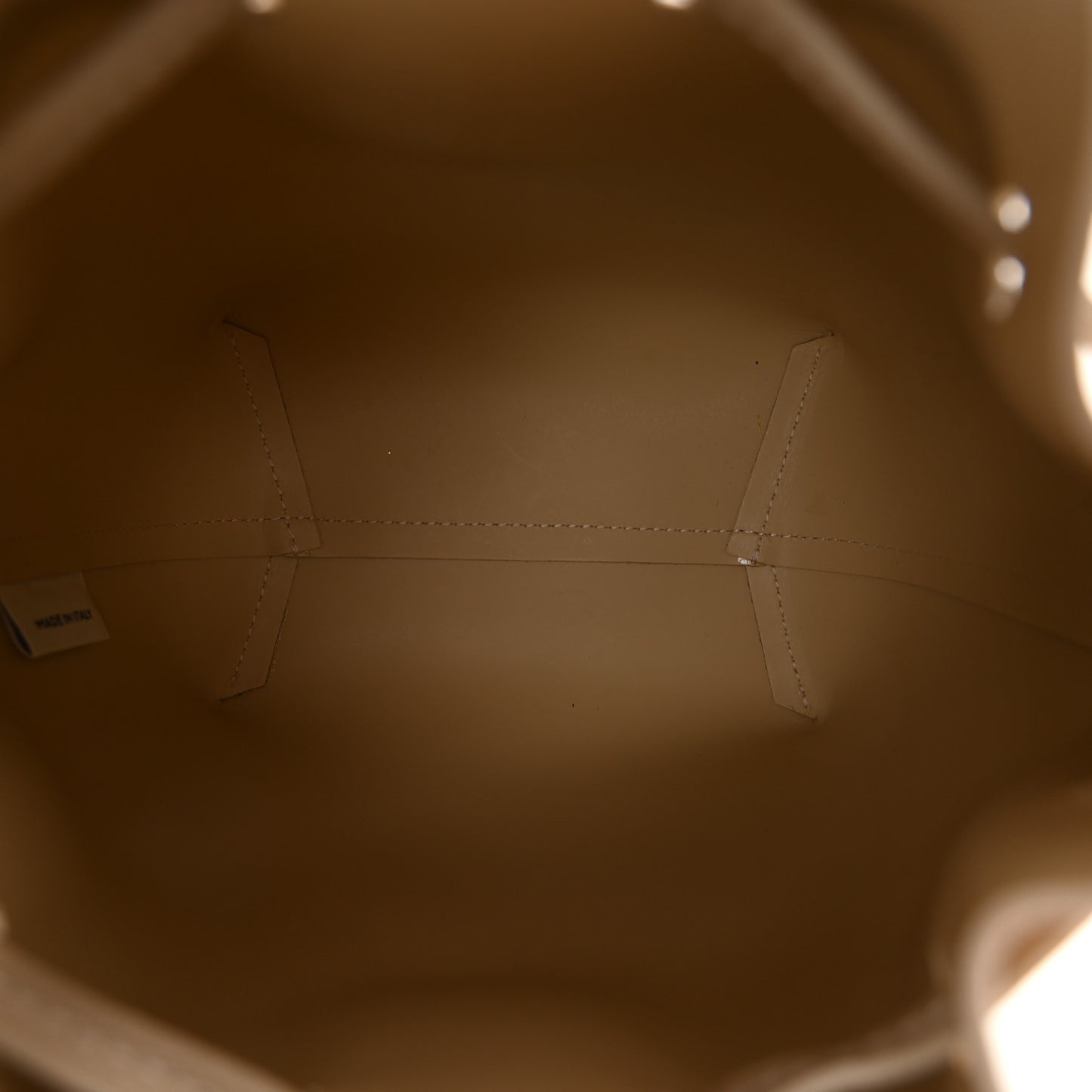 Saffiano Mini Bucket Bag Beige