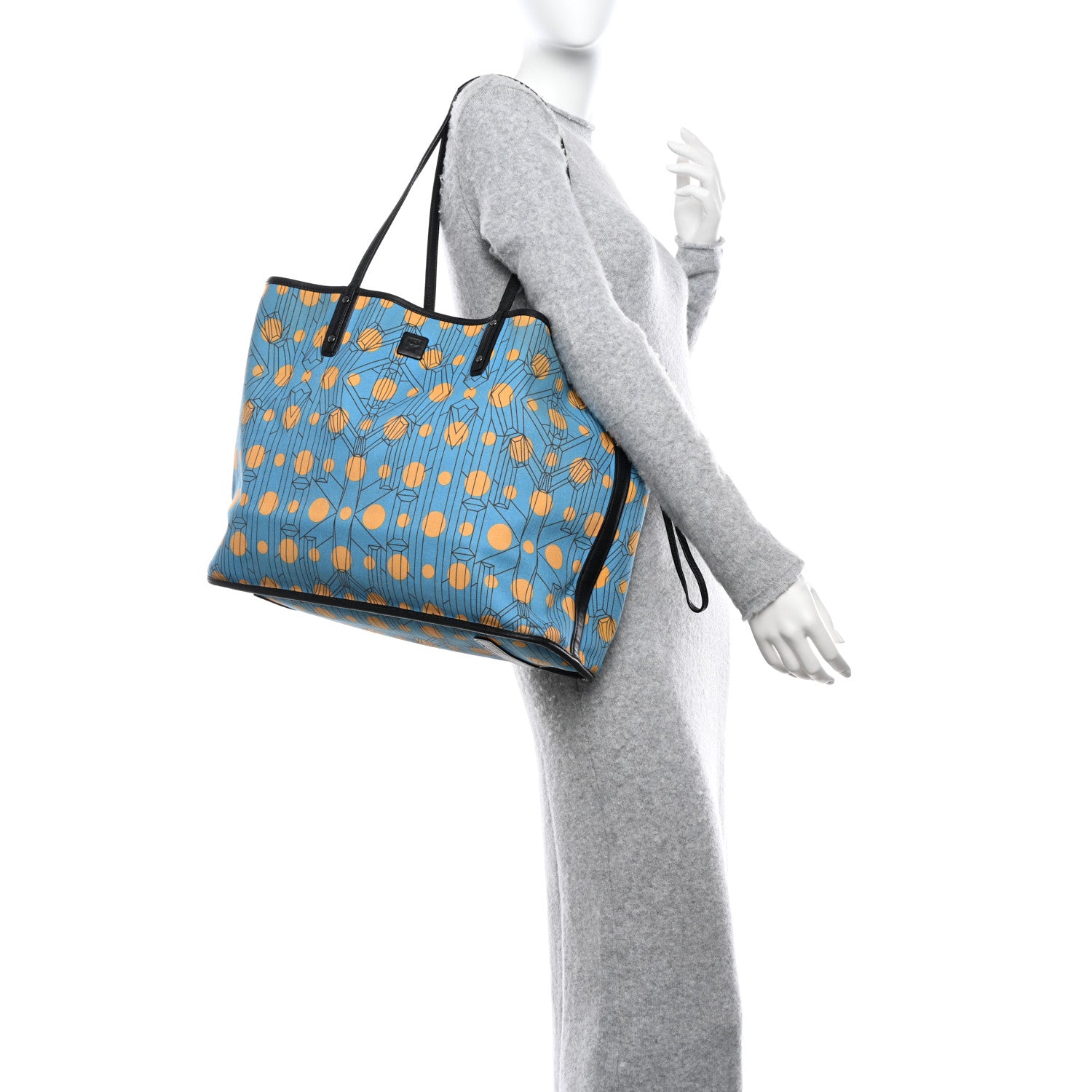 MCM Visetos Large Reversible Shopper Tote Black 2 of 19