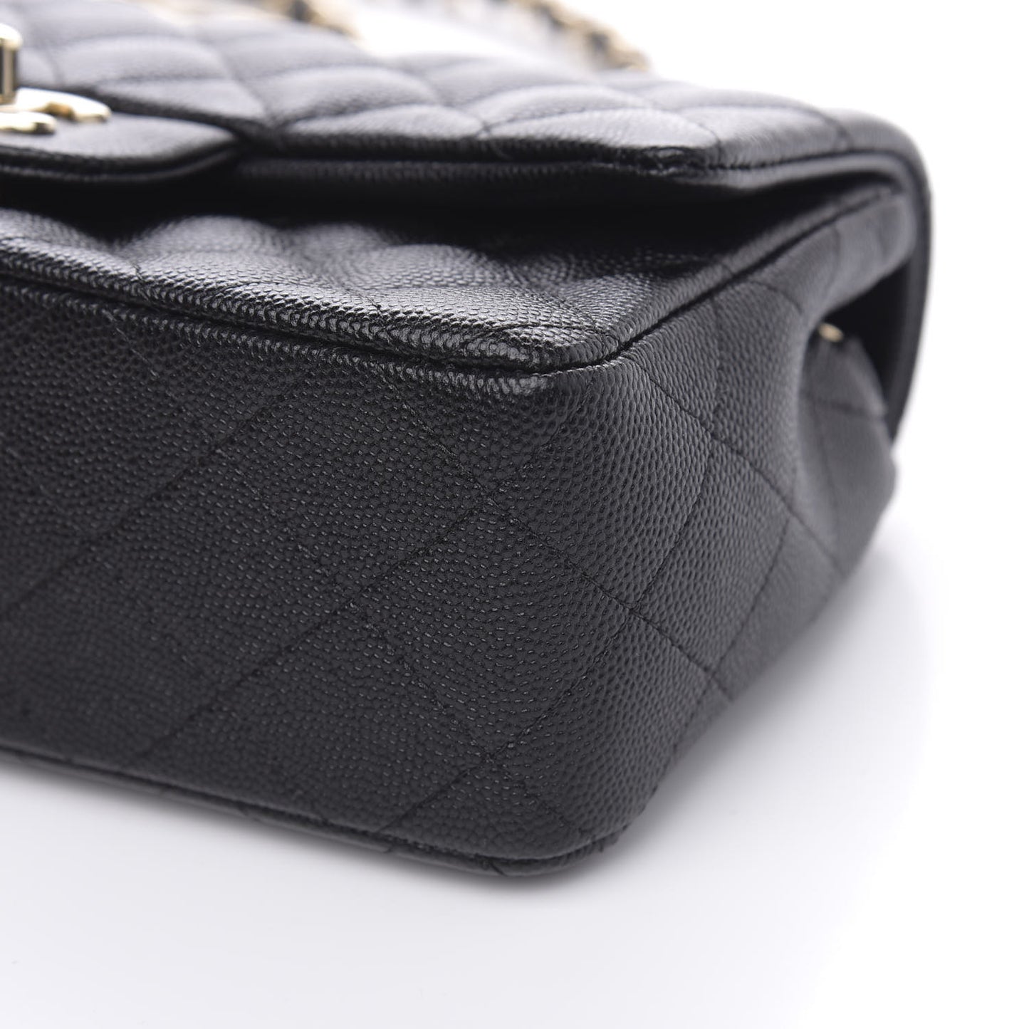 Caviar Quilted Mini Rectangular Flap Black