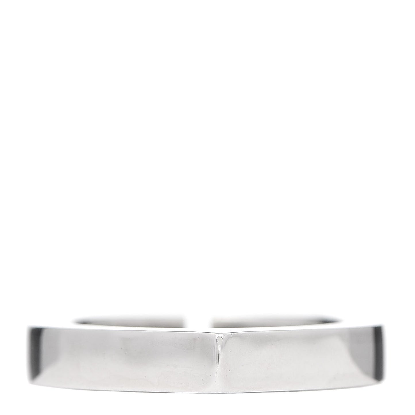 18K White Gold Flat C Ring 50 5.25