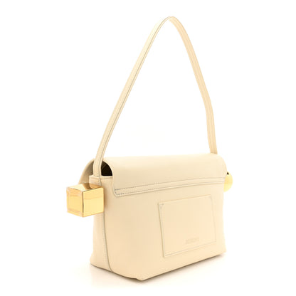 Jacquemus Smooth Calfskin Le Rond Carre Shoulder Bag Light Ivory 3 of 14