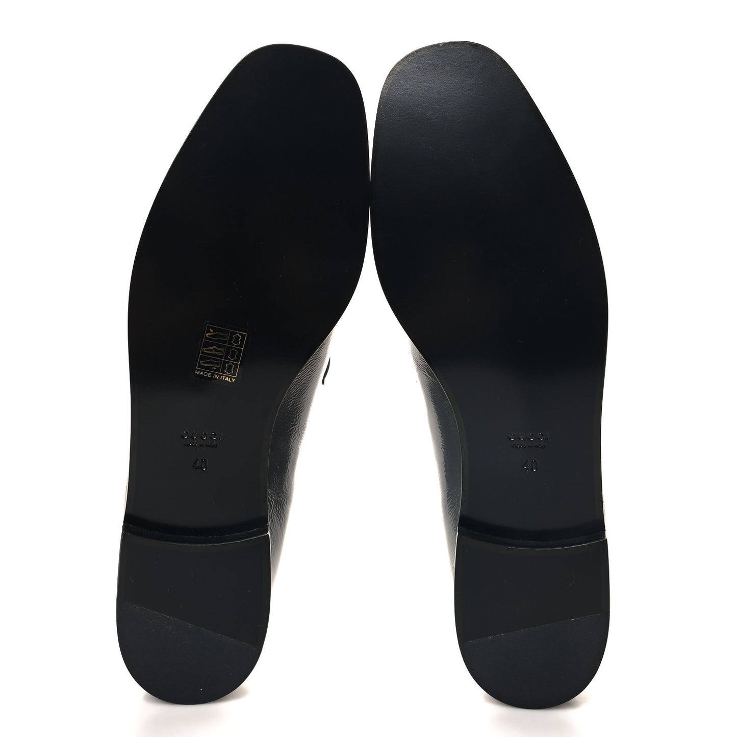 Naplack Patent Horsebit Banks Loafers 40 Melange Platinum