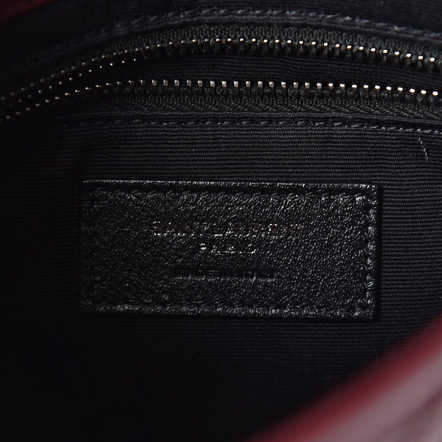 Crinkled Calfskin Matelasse Monogram Niki Chain Wallet Dark Legion Red