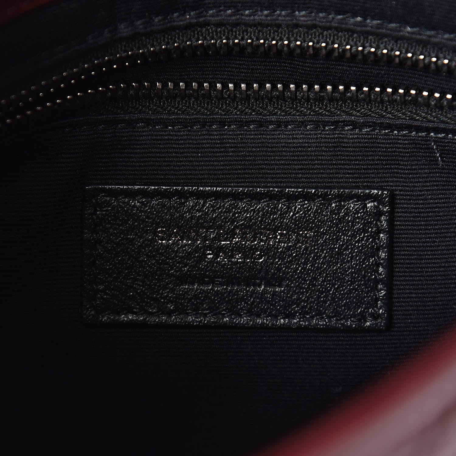 Saint Laurent Crinkled Calfskin Matelasse Monogram Niki Chain Wallet Dark Legion Red 6 of 9