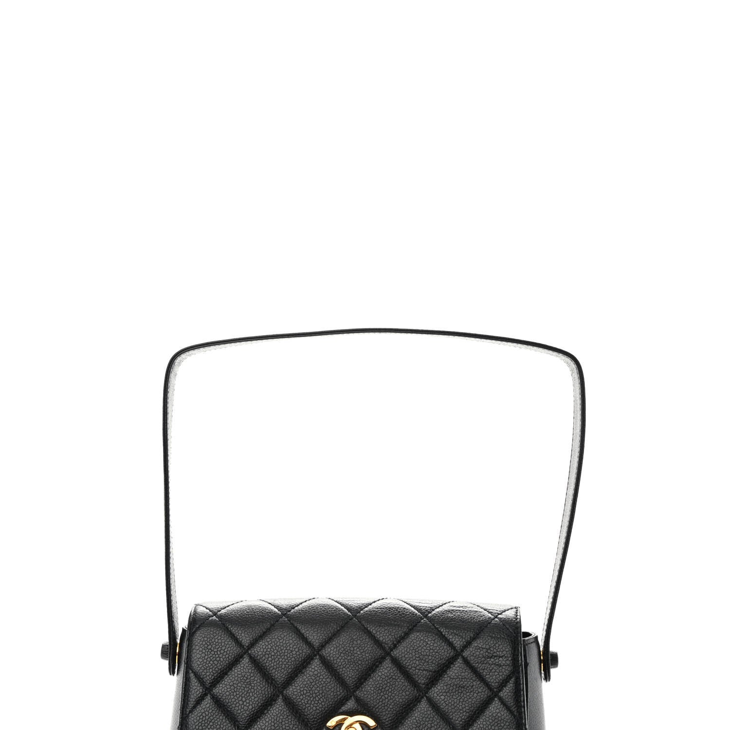 Chanel Caviar Quilted Flap Shoulder Bag Black Black 14 of 16