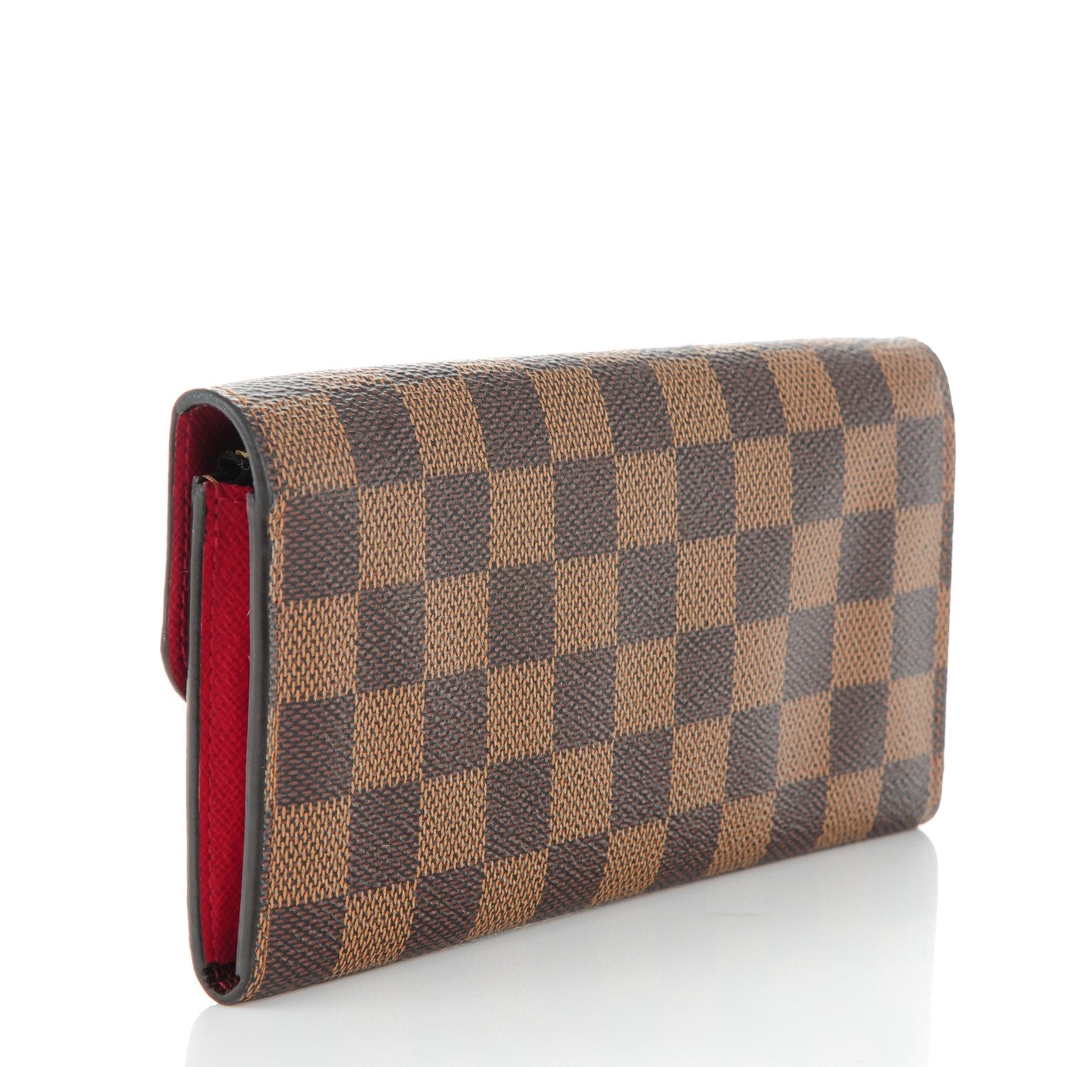 Louis Vuitton Damier Ebene Emilie Wallet Red 3 of 7