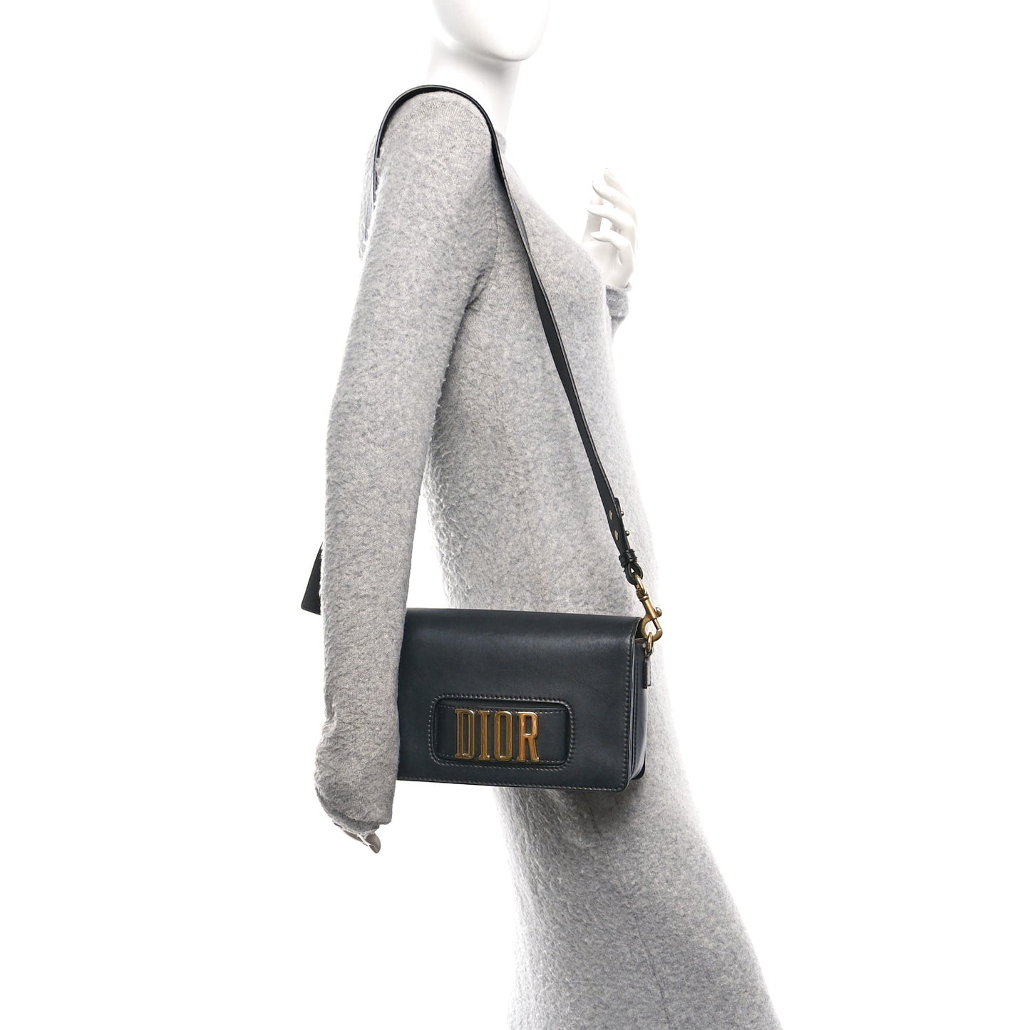 Smooth Calfskin Dio(r)evolution Flap Bag Black