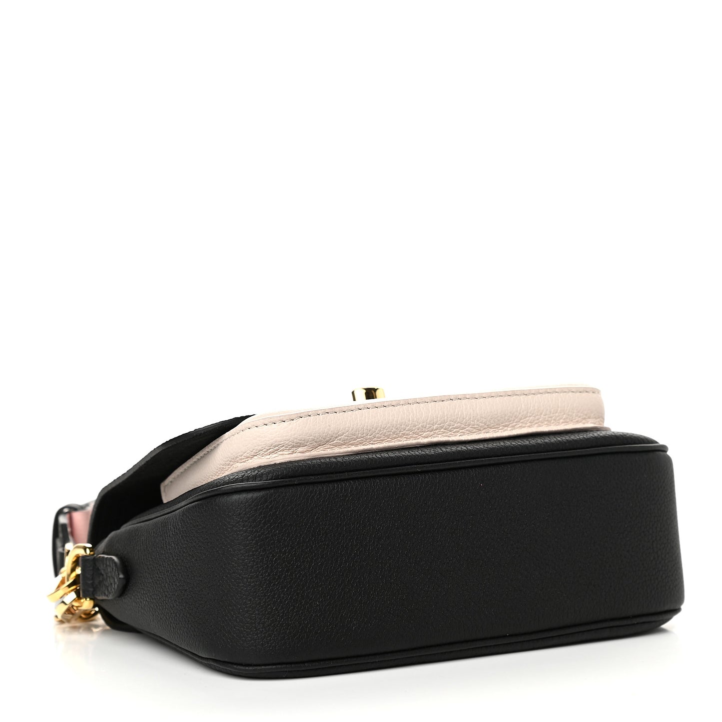 Grained Calfskin Lockme Tender Black