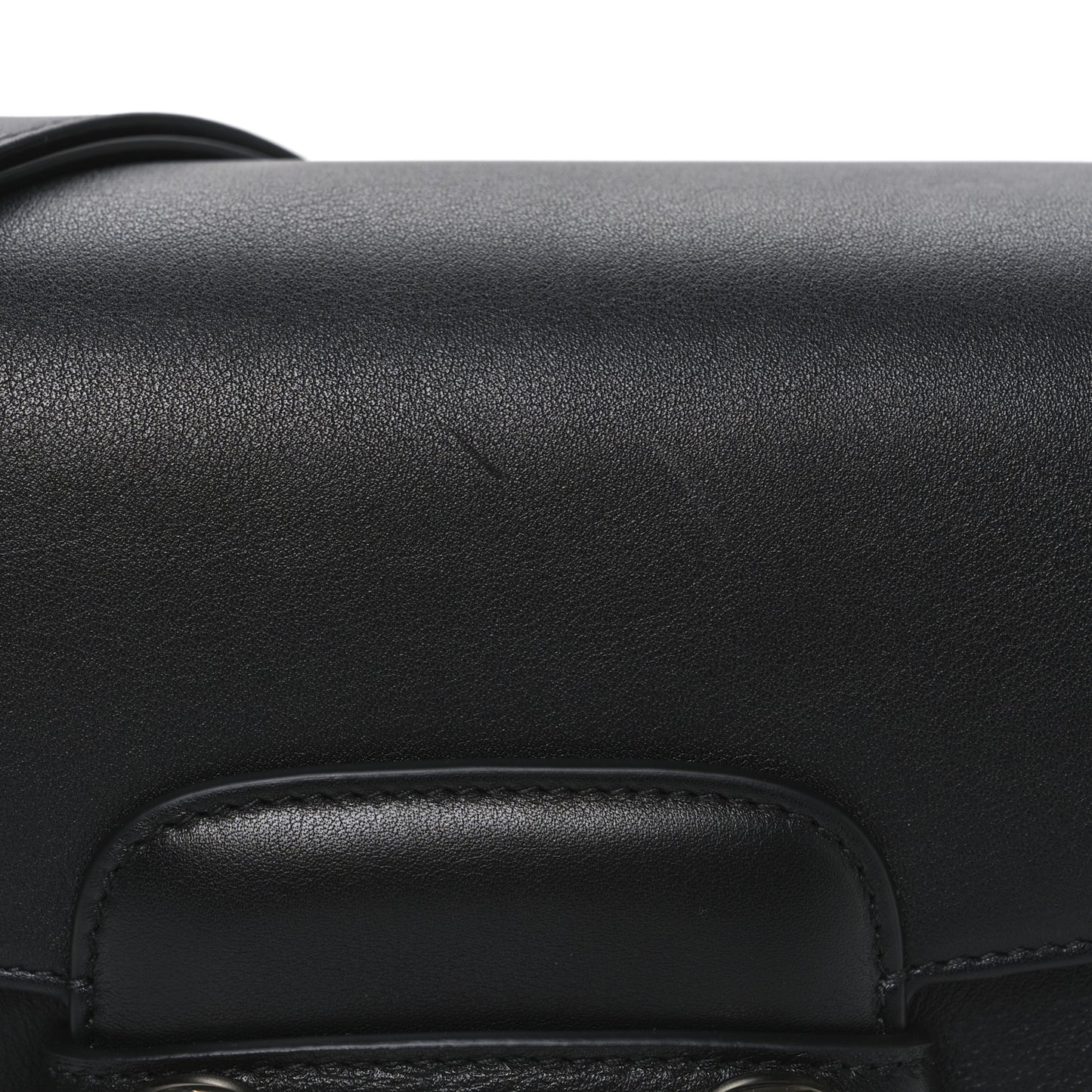Ciny Lux Calfskin Horsebit 1955 Soft Small Shoulder Bag Black