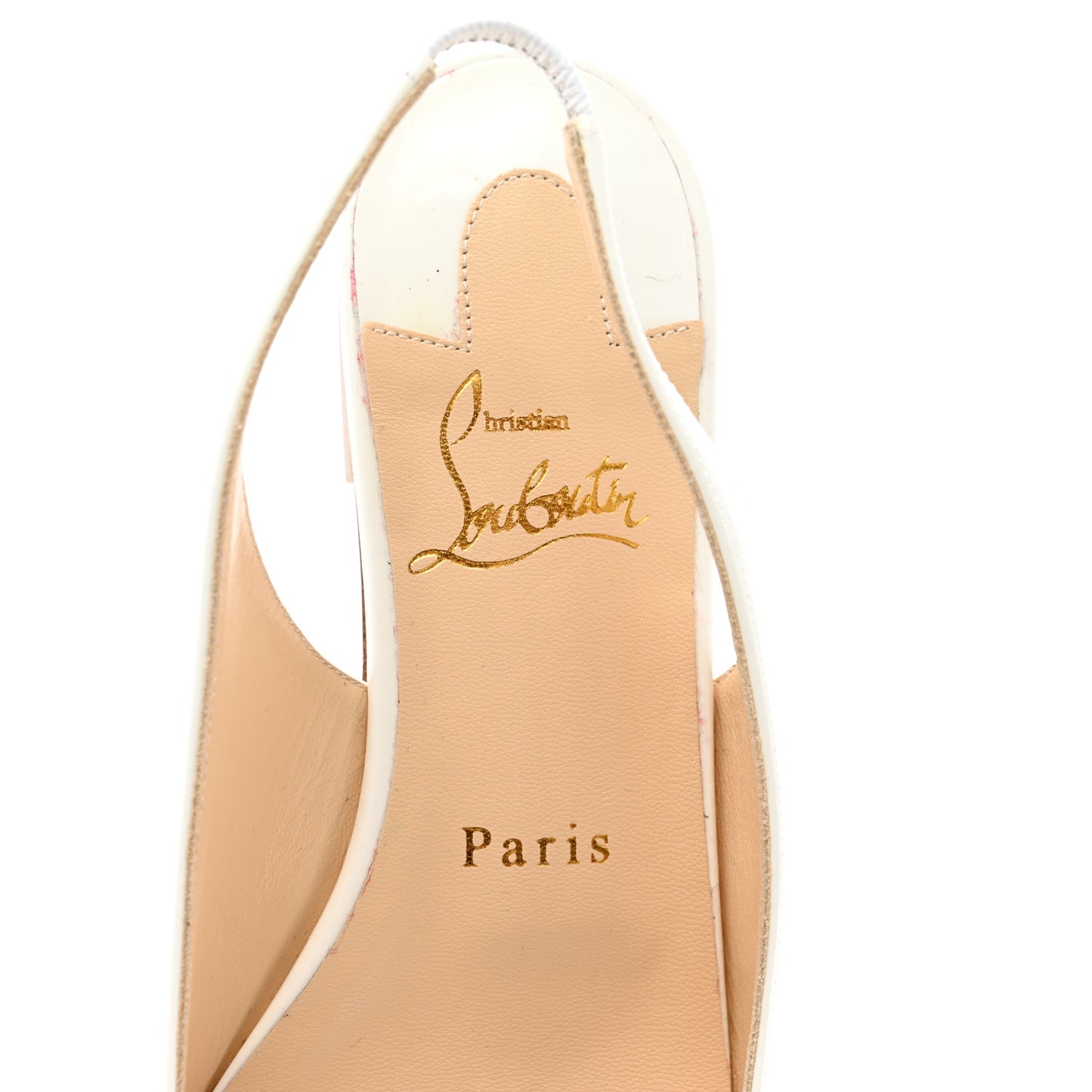Patent Drama Sling Flats 35.5 Latte Silver