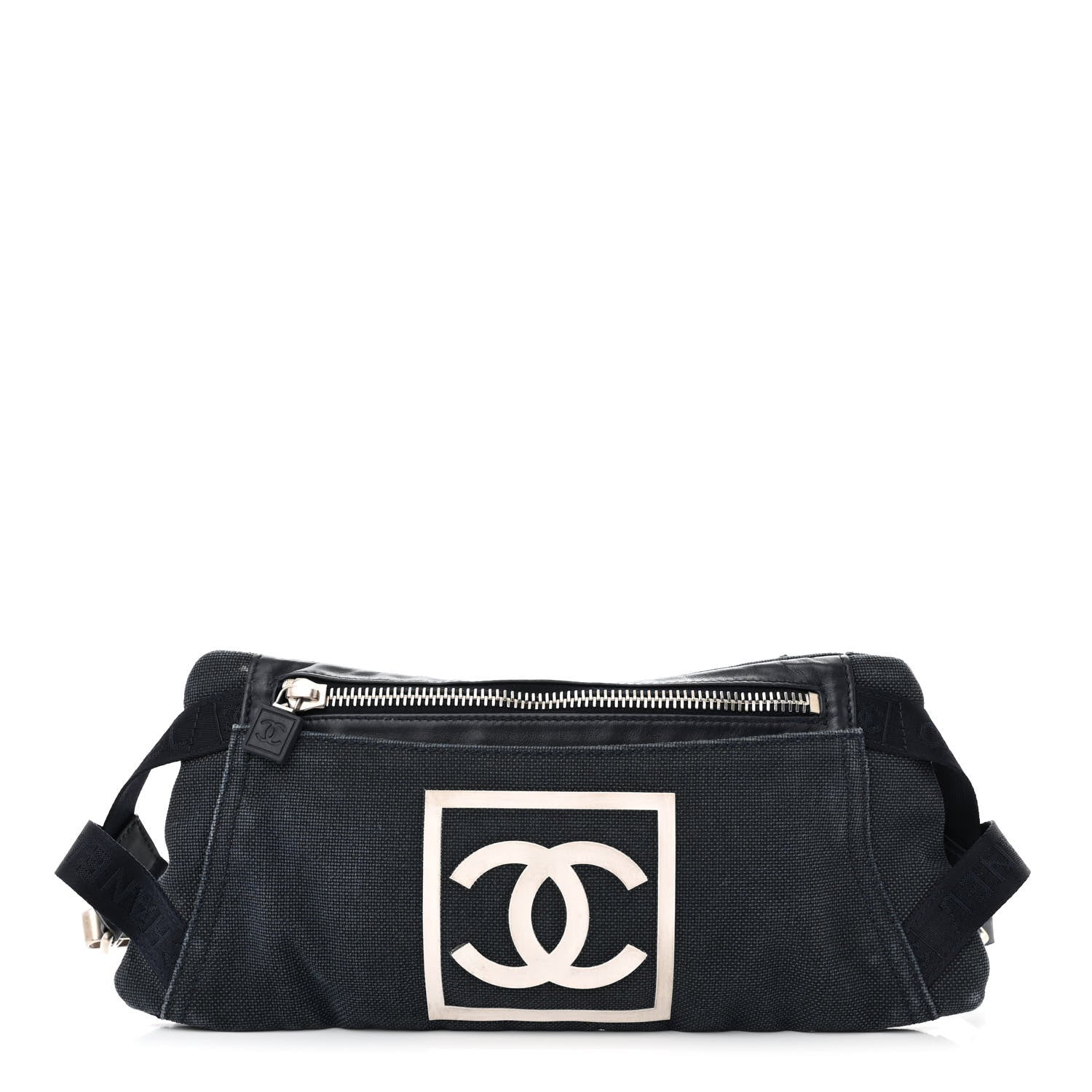Chanel Canvas Sport Logo Waist Belt Bag Navy 1 of 11