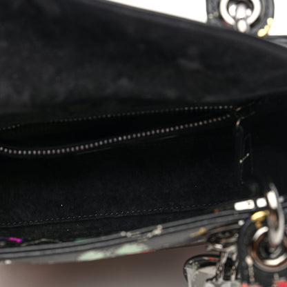 Christian Dior Calfskin Pixel Zodiac Mini Lady Dior Black Multicolor 5 of 9