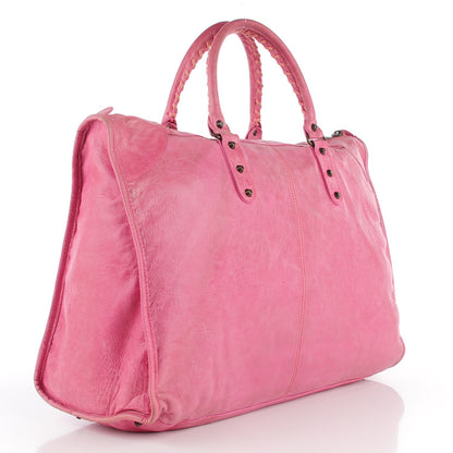 Balenciaga Agneau Classic Hardware Weekender Bubblegum 3 of 10