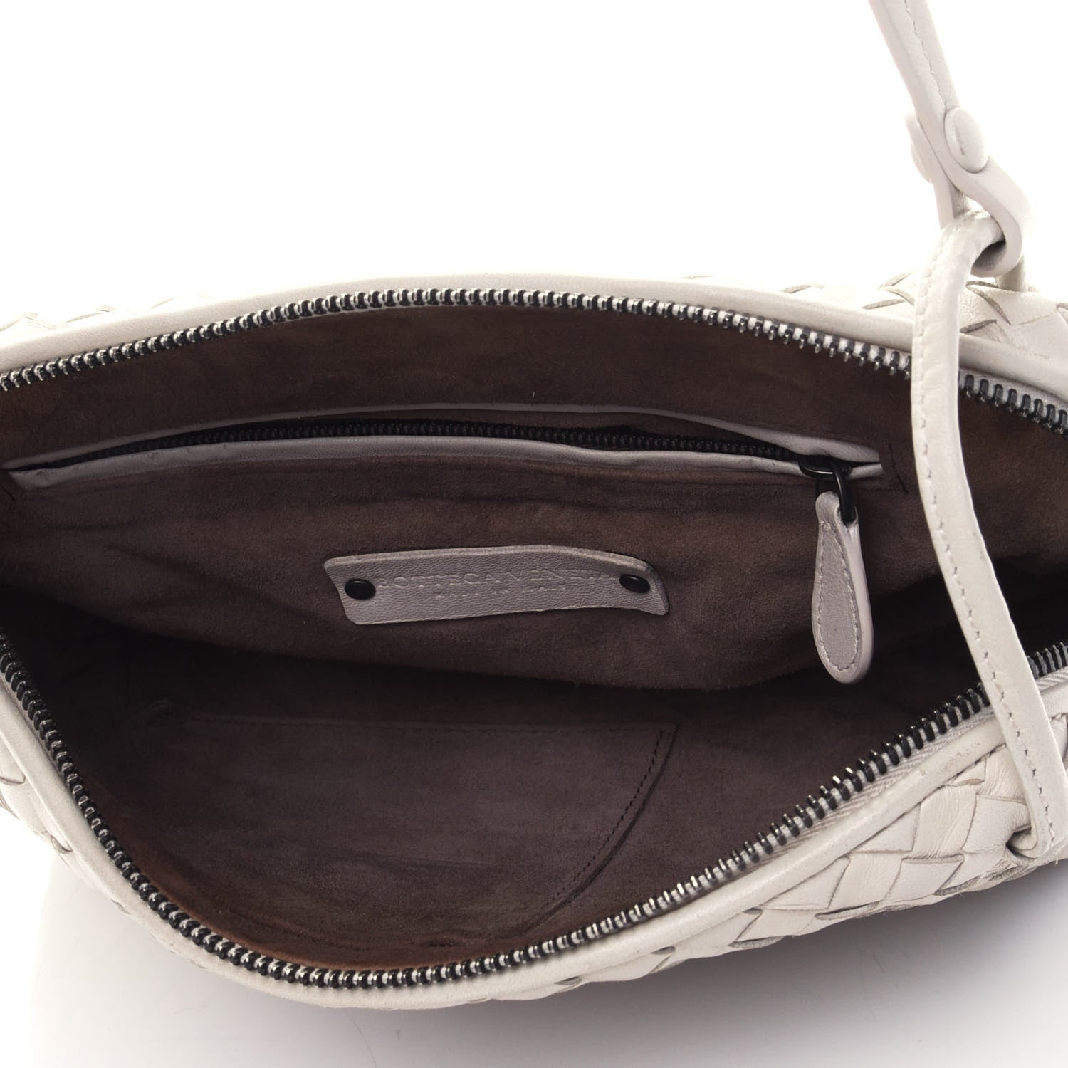 Bottega Veneta Nappa Intrecciato Nodini Crossbody Messenger Grey 4 of 4