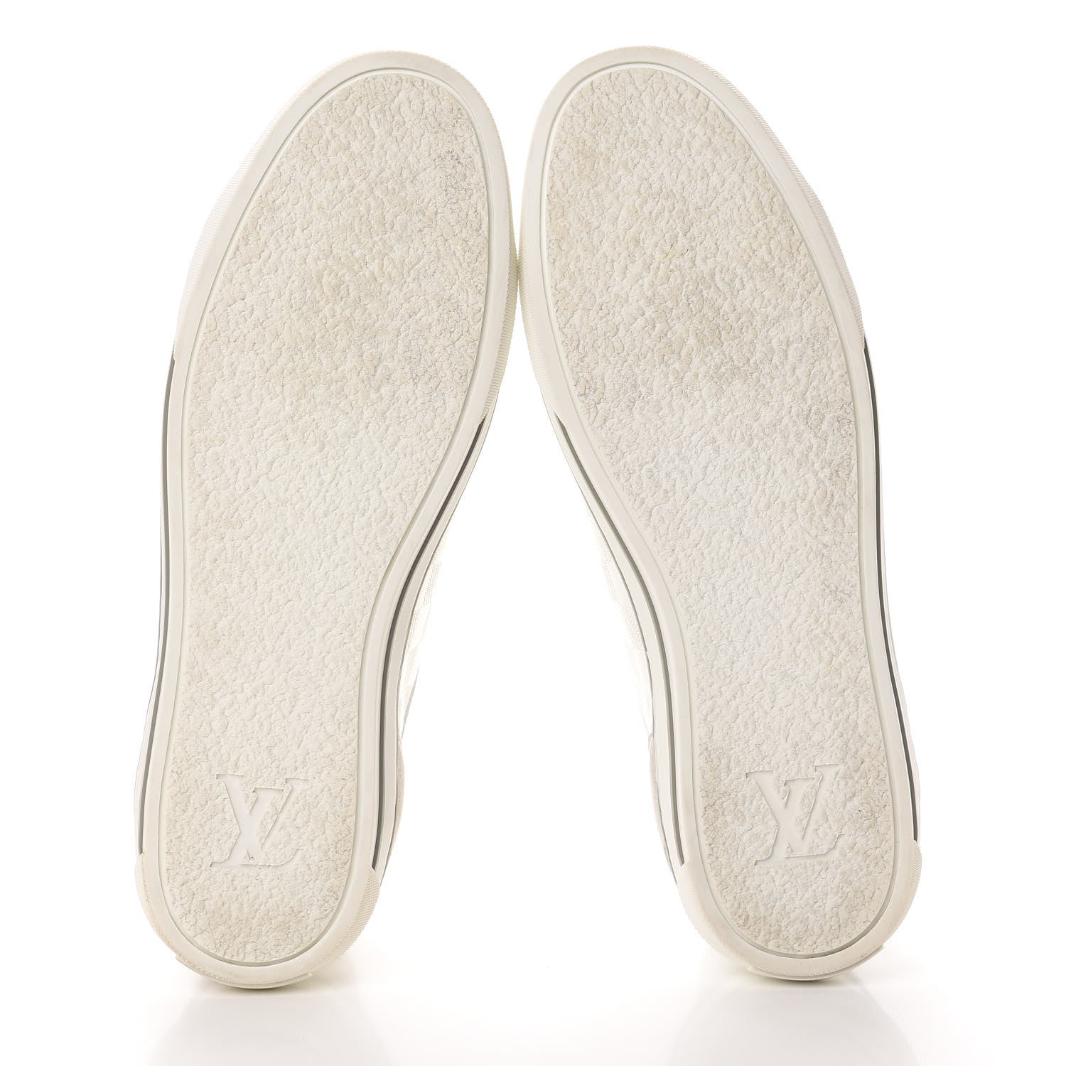 Louis Vuitton Calfskin Suede Damier Infini Mens Aventure Zip Up Sneaker 9 White 5 of 12