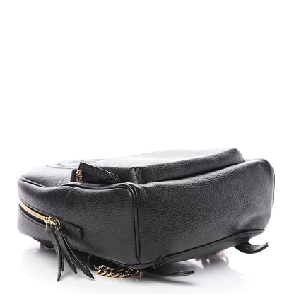 Gucci Pebbled Calfskin Soho Chain Backpack Black 3 of 11