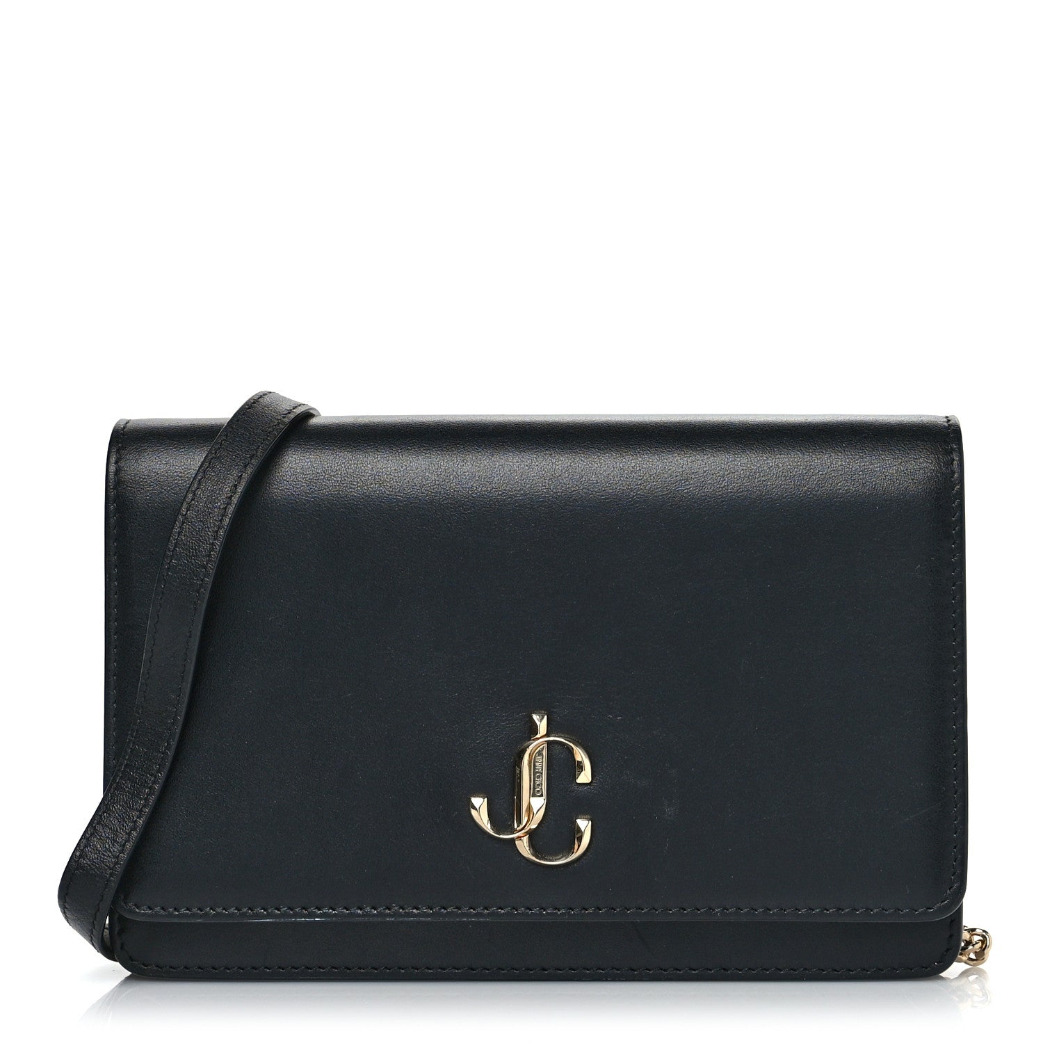 Jimmy Choo Smooth Calfskin Mini Palace Crossbody Black 1 of 10