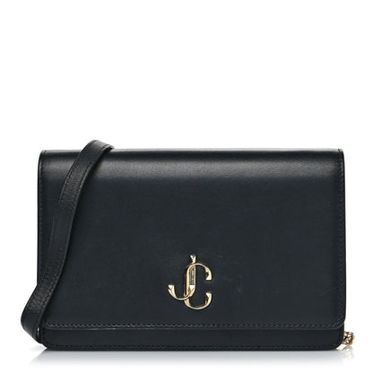 Jimmy Choo Smooth Calfskin Mini Palace Crossbody Black 1 of 10