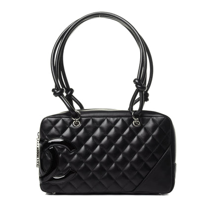 Chanel Calfskin Quilted Large Cambon Bowler Black 1 of 11