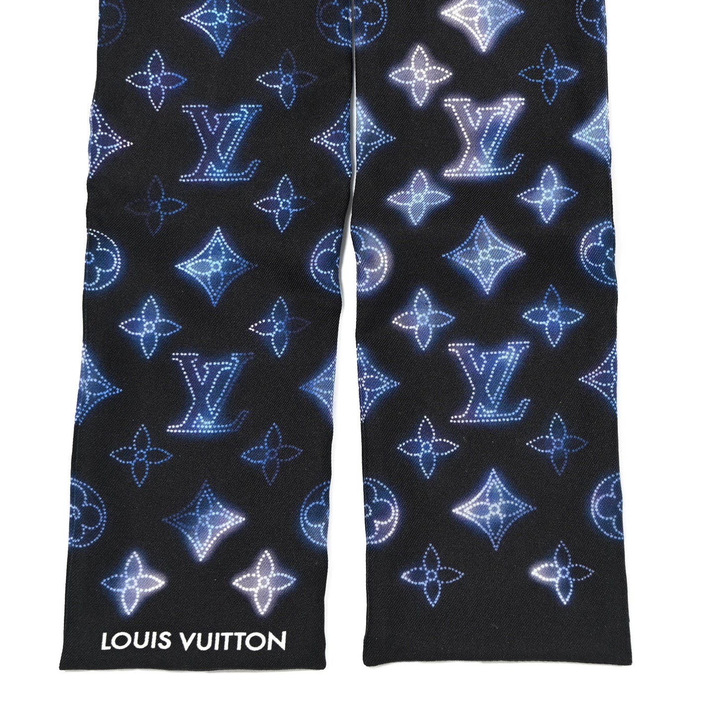 Silk Monogram Flight Mode Bandeau Blue