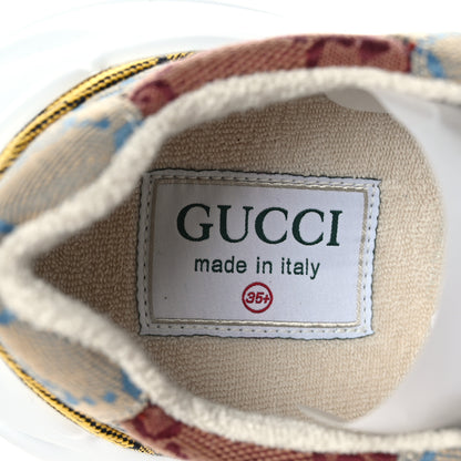 Gucci Monogram Multicolor Demetra Womens Rhyton Sneakers 35.5 Yellow Blue Great White Tabasco 7 of 7