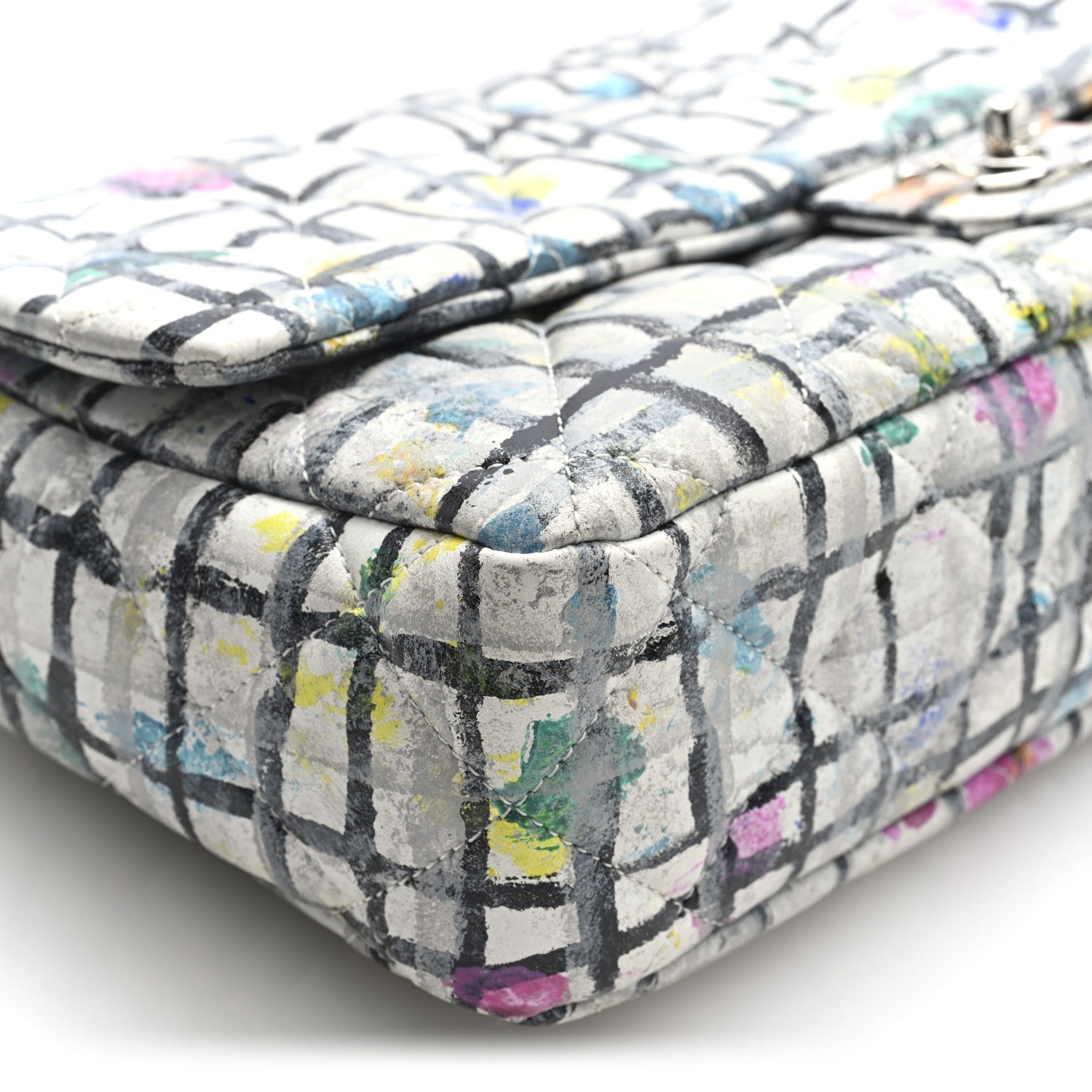 Chanel Calfskin Hand Painted Graffiti Flap Multicolor 9 of 10