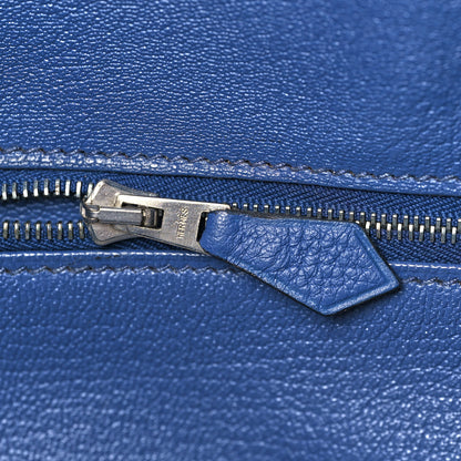 Hermes Taurillon Clemence Birkin 35 Bleu Brighton 17 of 43