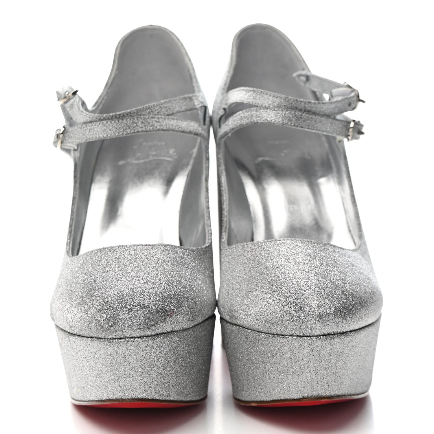 Christian Louboutin Glitter Calfskin Movida Jane 130 Platform Pump