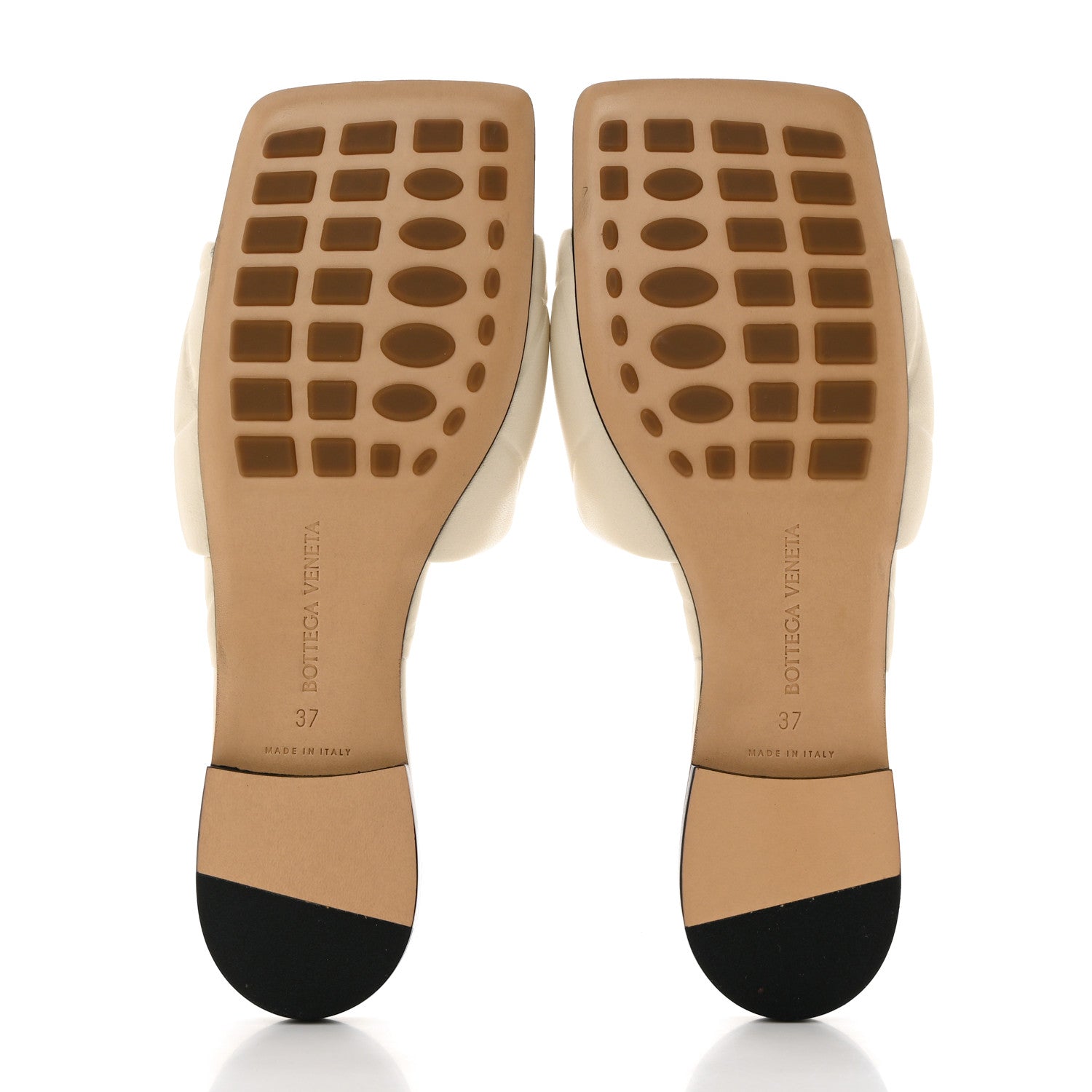 Bottega Veneta Nappa Quilted Rubber Lido Flat Sandals 37 Sea Salt 5 of 7