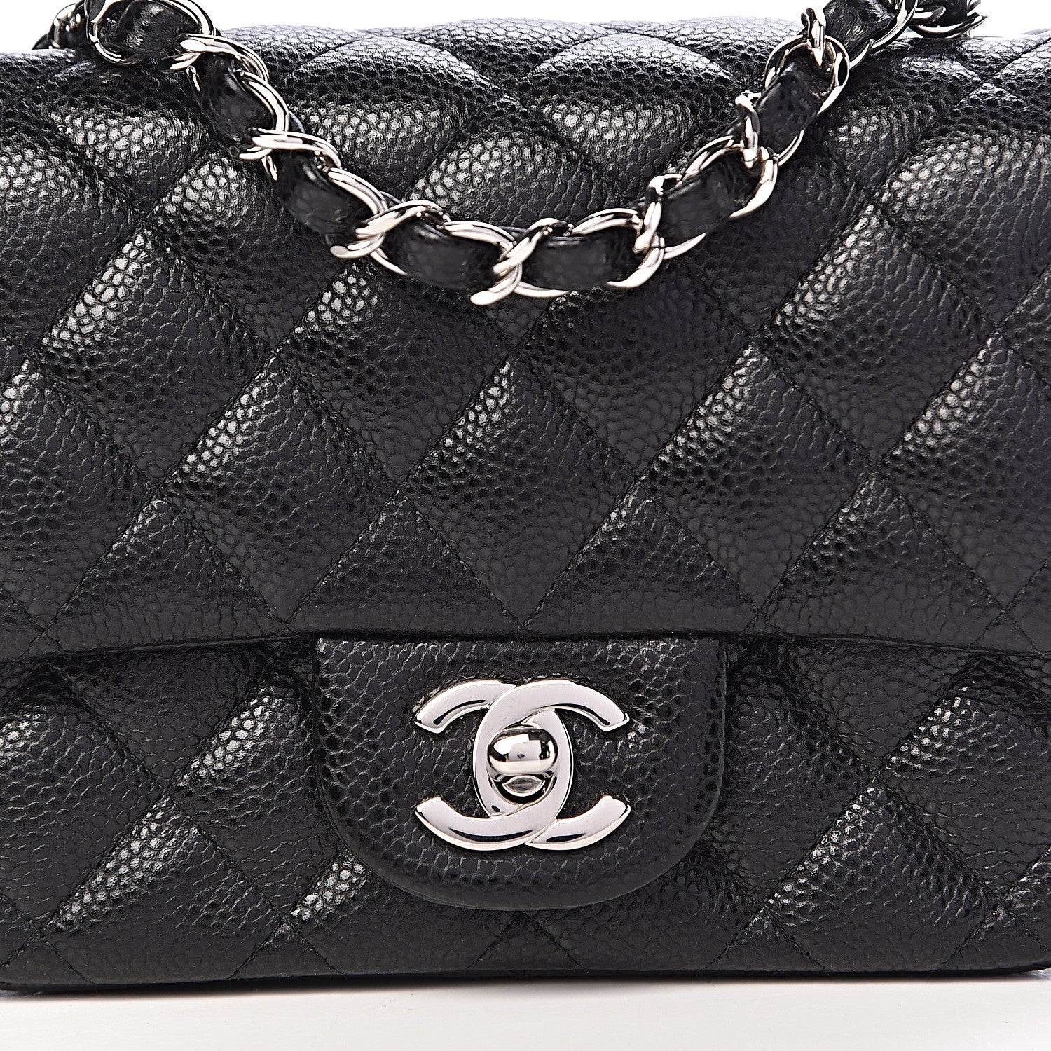 Chanel Caviar Quilted Mini Square Flap Black 10 of 10
