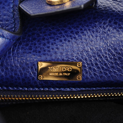 Tom Ford Grained Calfskin Alix Padlock Zip Tote Cobalt 6 of 8