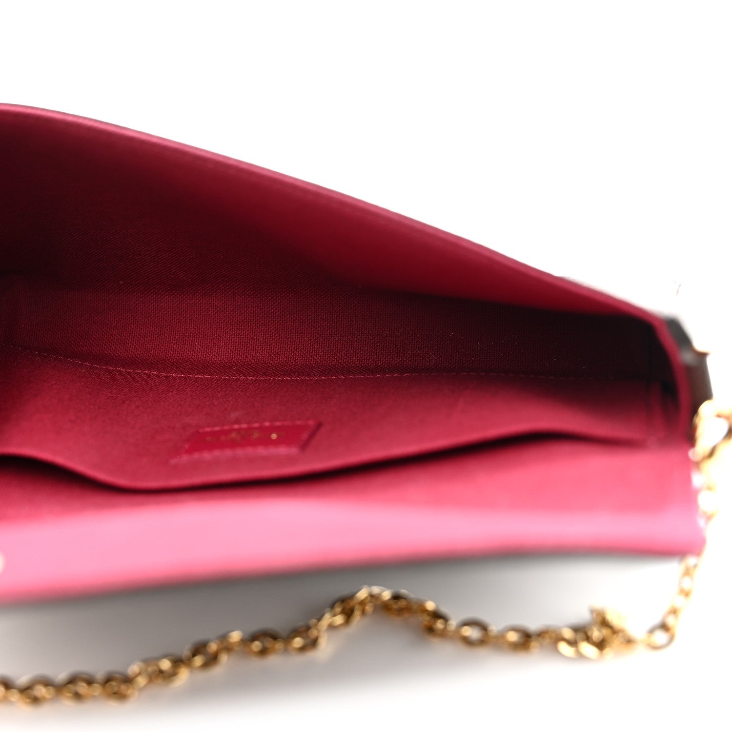 Louis Vuitton Monogram Pochette Felicie Chain Wallet Fuchsia 6 of 13